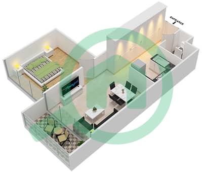 Luma21 - 1 Bedroom Apartment Type E Floor plan