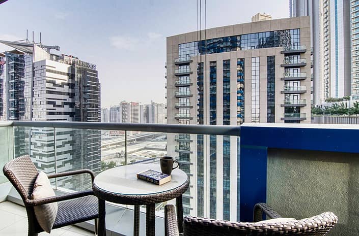 位于迪拜市中心，招牌酒店式公寓 1 卧室的公寓 115000 AED - 7420362