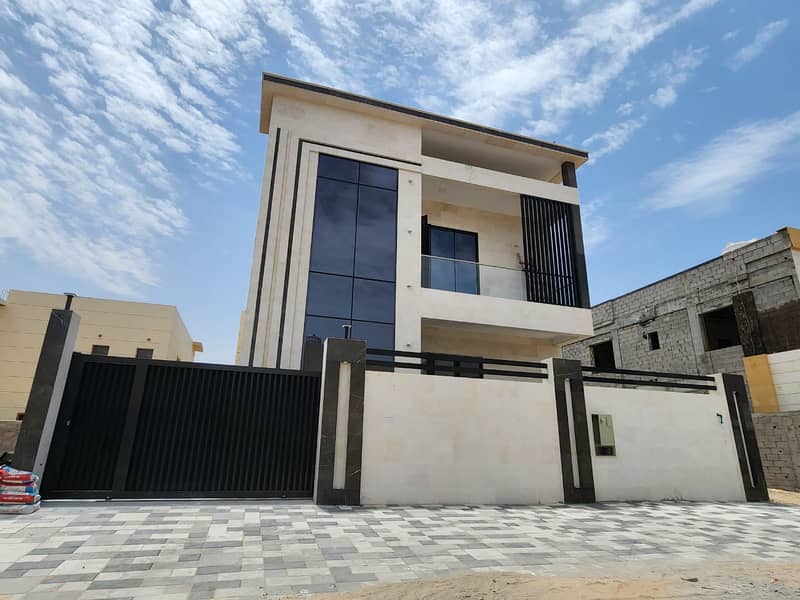 New modern villa stone European design for sale in ajman