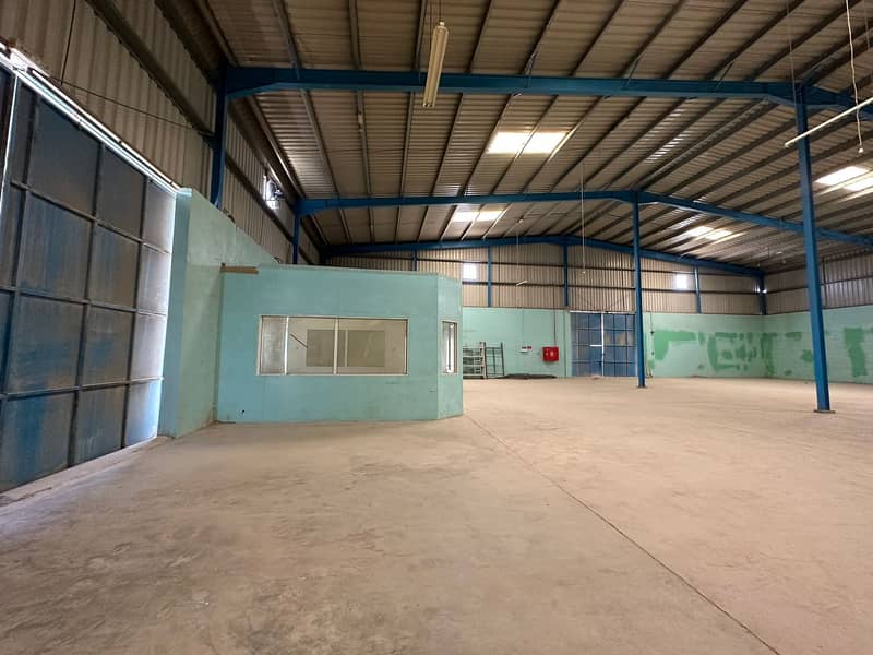 10,000/SQFT WAREHOUSE AVAILABLE FOR RENT IN AJMAN INDUSTRIAL.