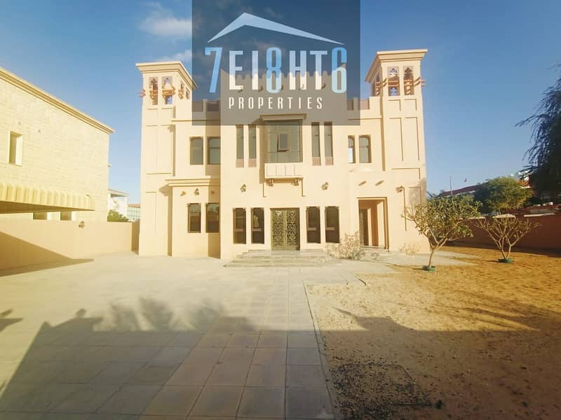 Beautifully presented: 6 b/r indep villa + servant quarters + garden for rent in Mizhar 2