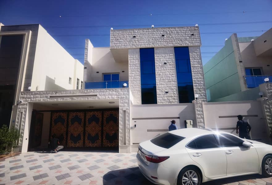 At an attractive price, including air conditioners and a full camera system, owns one of the most beautiful villas in Ajman, designed and finished wit