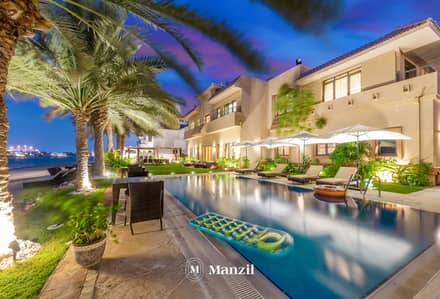 6 Bedroom Villa for Rent in Palm Jumeirah, Dubai - Pool Area