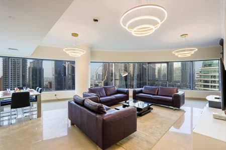 3 Bedroom Flat for Rent in Dubai Marina, Dubai - Livbnb Suites - Dubai Marina 3BR Suite w/Marina View