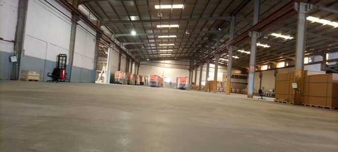 Warehouse for Rent in Ajman Industrial, Ajman - 28,400 sq. ft Warehouse | For rent | 350kVA Power Supply | At Sharjah - Ajman Border