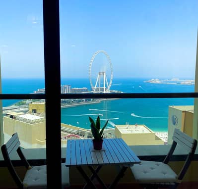 2 Bedroom Flat for Rent in Jumeirah Beach Residence (JBR), Dubai - Stunning Full Sea View High Floor Two-Bedroom Apartment