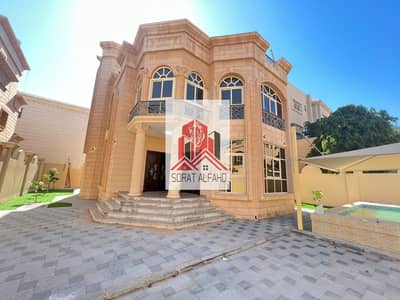 The fastest, 6-bedroom deluxe villa in Khalifa City A, with M&D swimming pool, 3-room kitchen