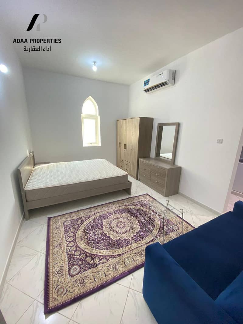 Cozy furnished Studio For rent in Khalifa City A