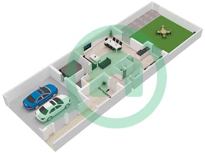 阿尔雷姆3区 - 3 卧室别墅类型／单位3 / UNIT MIDDLE戶型图