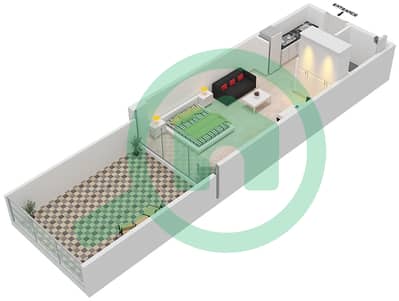 المخططات الطابقية لتصميم الوحدة 04  FLOOR 3 شقة استوديو - لوريتو 1B