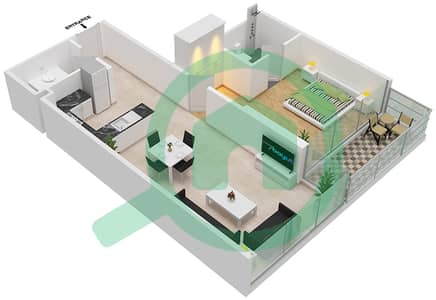 洛雷托公寓1B楼 - 1 卧室公寓单位05  FLOOR 8-9戶型图