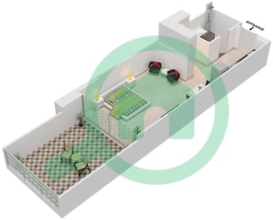 Loreto 2B - Studio Apartment Unit 05  FLOOR 3 Floor plan