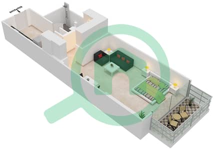 洛雷托公寓2B楼 - 单身公寓单位08  FLOOR 3戶型图