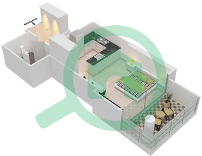 Loreto 2B - Studio Apartment Unit 12  FLOOR 5 Floor plan