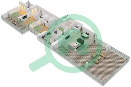 المخططات الطابقية لتصميم الوحدة 02  FLOOR 9 شقة 3 غرف نوم - لوريتو 2B