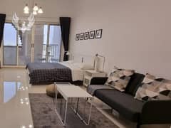 شقة في طراز أندلسي إسباني،مساكن القناه المائية غرب،مدينة دبي الرياضية 50000 درهم - 7525974