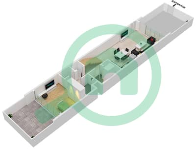 المخططات الطابقية لتصميم النموذج E تاون هاوس 3 غرف نوم - ركان 2