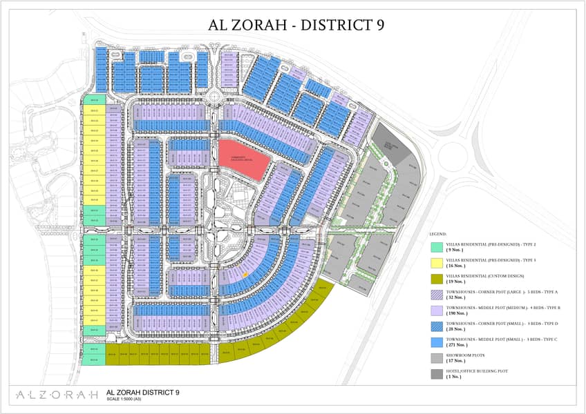 Residential Plot for sale in ALZORAH DISTRICT 9 with 1 years payment plan (without trasfer fees)