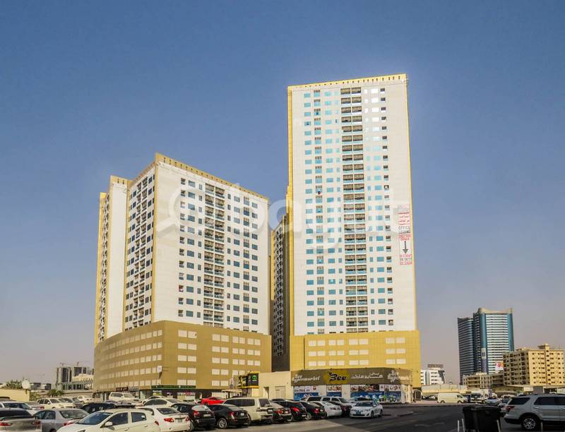1bhk for rent  ajman pearl tower sea view