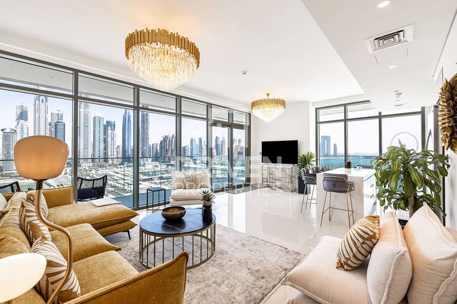 位于迪拜港，艾玛尔海滨社区，日出海湾公寓 3 卧室的公寓 450000 AED - 7554543