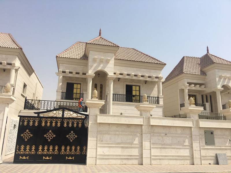 Marble frontage villa super deluxe finishing for sale in Ajman