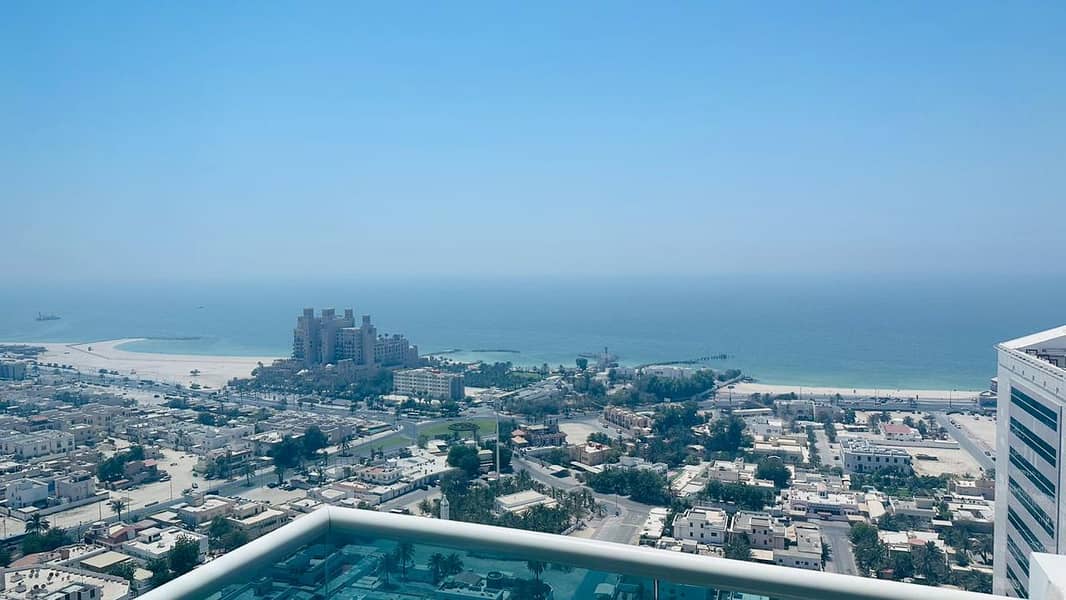 Full Sea View ,2 BHK Close Kitchen Apartment  For Rent In Ajman One Tower.