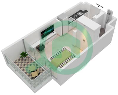 Азизи Ривьера 24 - Апартамент  планировка Единица измерения 18 FLOOR 2,4,6,8