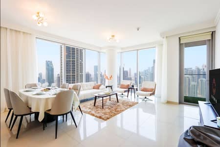 2 Bedroom Apartment for Rent in Downtown Dubai, Dubai - Livbnb Suites - Lux 2BR, Burj View w/ Direct Dubai Mall Access