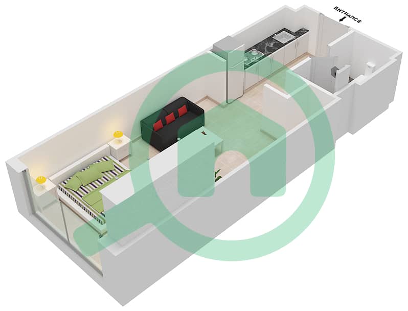 万神殿爱丽舍公寓 - 单身公寓类型／单位S4/60 FLOOR-2-3戶型图 Floor-2-3 interactive3D