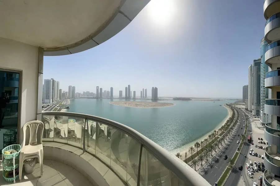 Full Sea View | 3BR Apartment |  Al Khan, Sharjah
