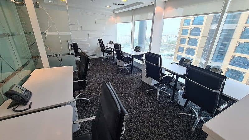 Spacious - fitted office space - Fully Facilitated - Starting AED. 5000/- Monthly | Tawtheeq Provided