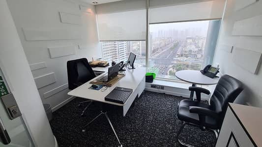 Office for Rent in Al Wahdah, Abu Dhabi - Rent in a High Quality Business Center starting AED. 2500/-  Monthly | Tawtheeq | ADDC | Internet, and more !