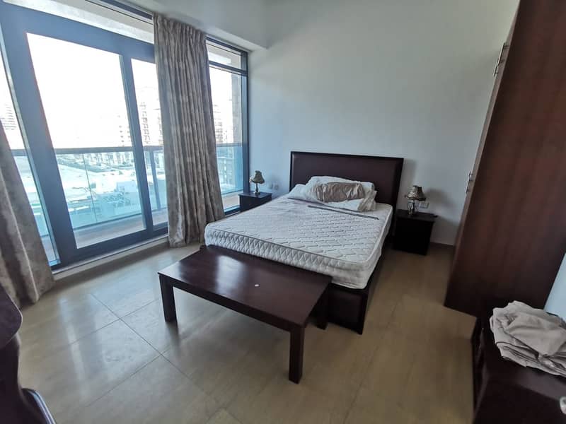 FURNISHED nice view 1 bed room for rent in Elite Tower Dubai sports city