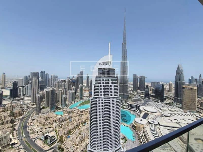 3BR+Maid | High Floor | Burj and Fountain View