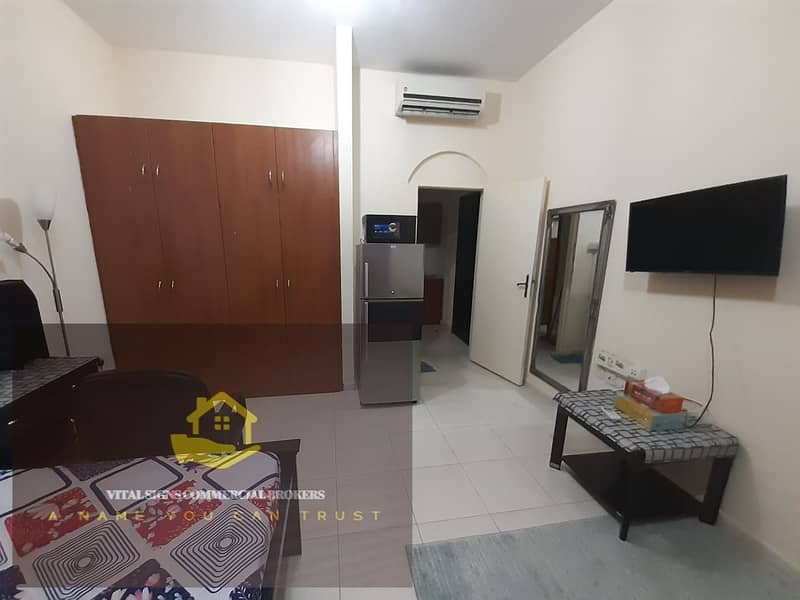FULLY FURNISHED STUDIO FOR 2,900 MONTHLY WITH TV,FRIDGE,ALL FURNITURE NEAR TO SHABIYA 12 IN MBZ CITY