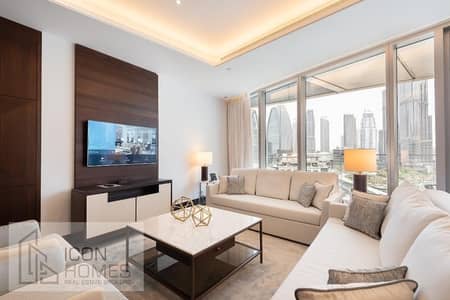 3 Bedroom Flat for Rent in Downtown Dubai, Dubai - Luxury Living Redefined: Fully Furnished 3BR with Burj View
