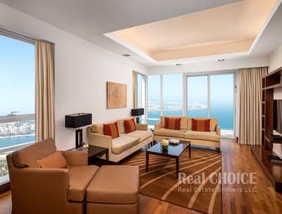 2 Bedroom Hotel Apartment for Rent in Al Sufouh, Dubai - Sea View | Balcony | No Bills | No Commission