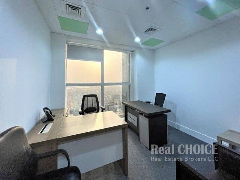 Free WIFI |Chiller and Dewa | Fully Furnished Office | Prime Location