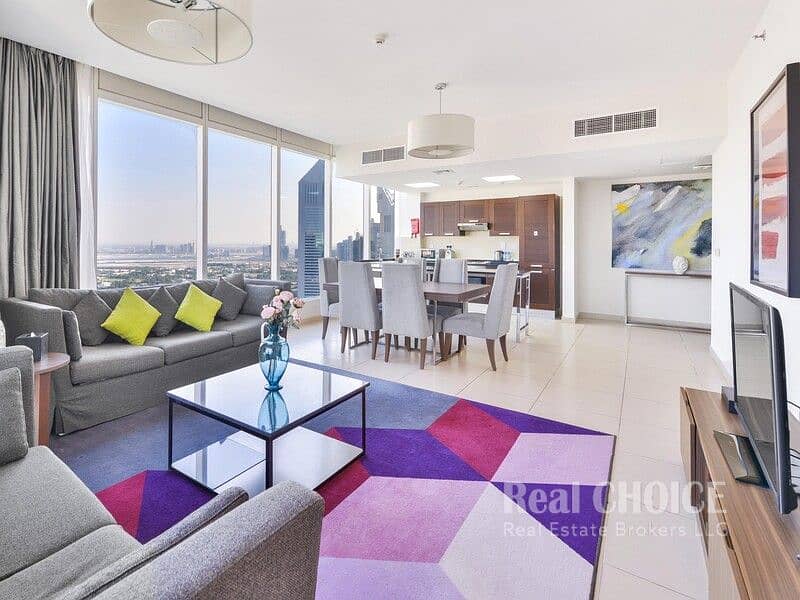 Fully Furnished & Serviced 2BR | Hotel Apartment| On Sheikh Zayed Road