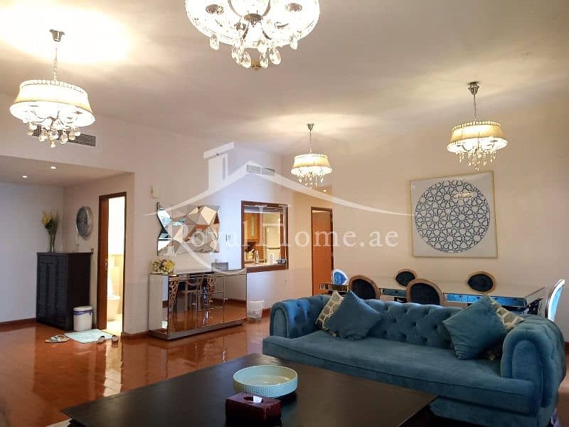 FURNISHED 3 BEDROOM APARTMENT WITH SEA VIEW AND MAIDS ROOM