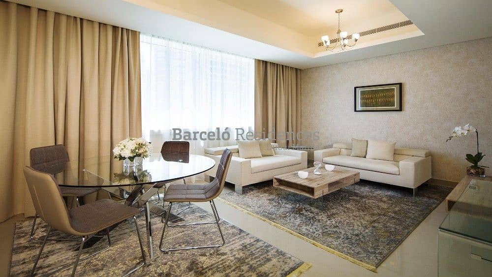 位于迪拜码头，巴塞洛公寓 1 卧室的酒店式公寓 9000 AED - 4069046