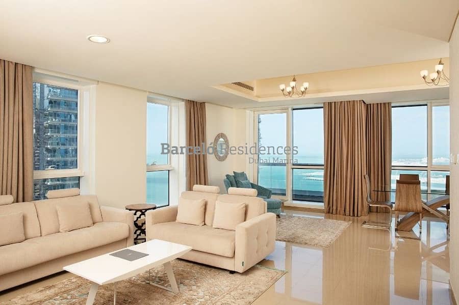 位于迪拜码头，巴塞洛公寓 1 卧室的酒店式公寓 12000 AED - 4481381