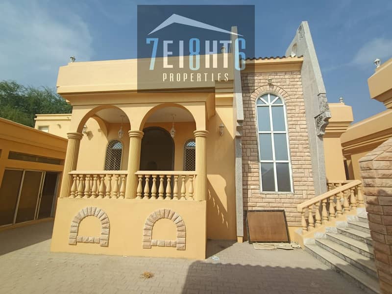 Ground floor villa: 4-6 b/r independent villa + servant quarters + garden for rent in Rashidiya