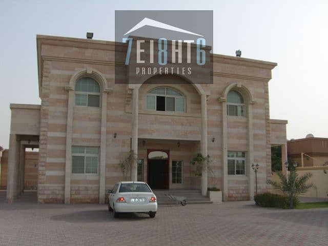 Stunning villa: 7 b/r spacious independent villa + servant quarters + large landscaped garden for rent in Al Mizhar 1