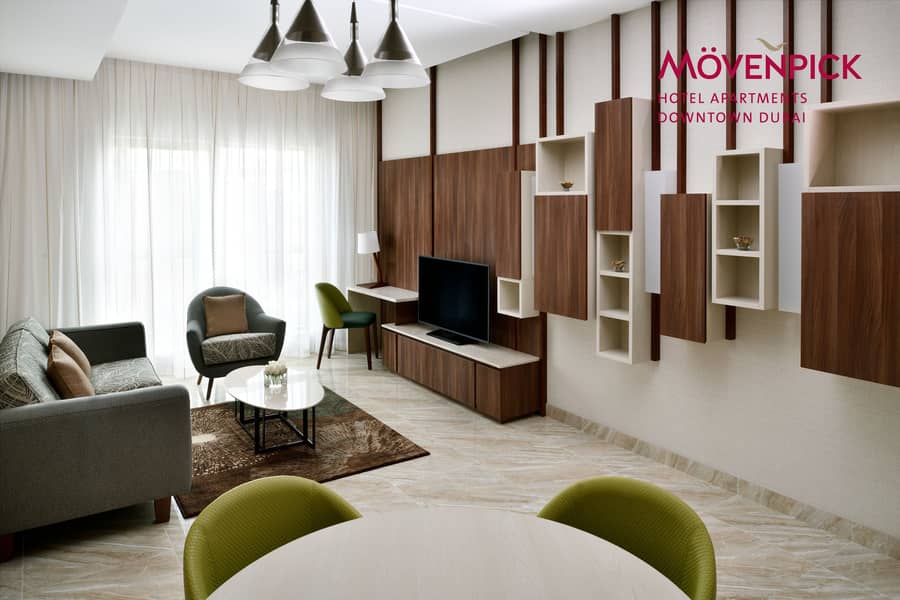 位于迪拜市中心，迪拜市中心欧文比克酒店公寓 2 卧室的酒店式公寓 45000 AED - 4160360