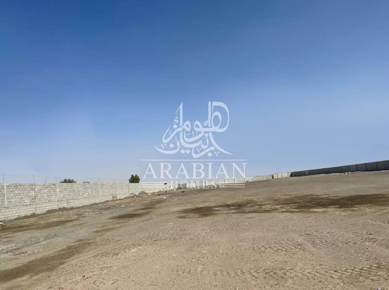 Open Land with Covered Boundary Wall for Rent in Mussafah Industrial Area