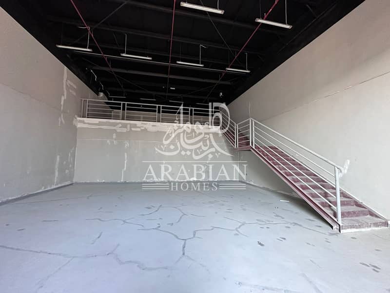 Brand New Warehouse with Fitted A/C Mezzanine for Rent in Mussafah