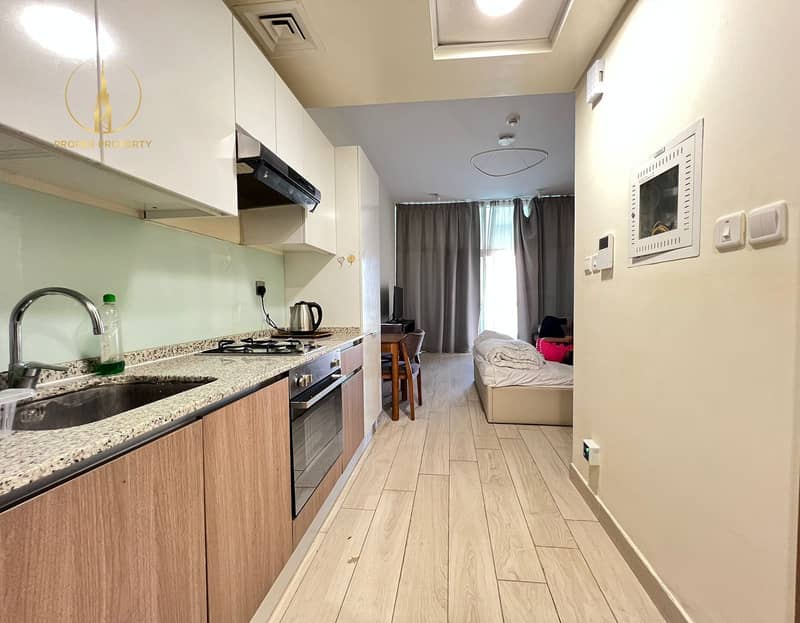 ||STUDIO || LUXURY FURNISHED || EQUIPPED KITCHEN || BIG BALCONY AVAILABLE FOR RENT IN AL JADAF COMMUNITY||