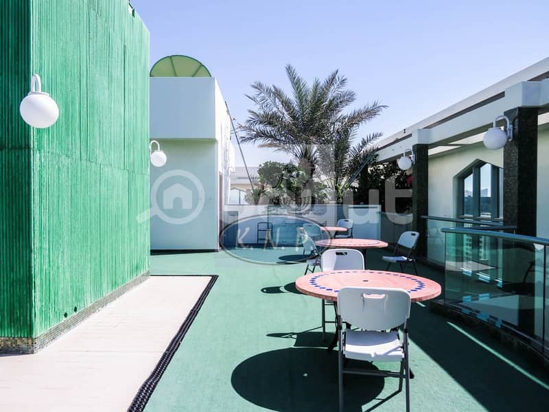 GREAT DEAL! ONLY 90K/Y! 3-BR C. A/C FALT WITH  SWIMMING POOL  AND GYM IN HAMDAN ST