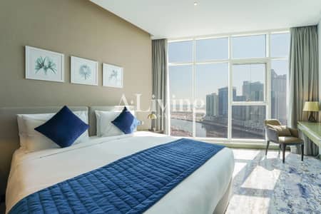 Studio for Rent in Business Bay, Dubai - Canal & Pool view | Bills Inc | Near to Dubai Mall